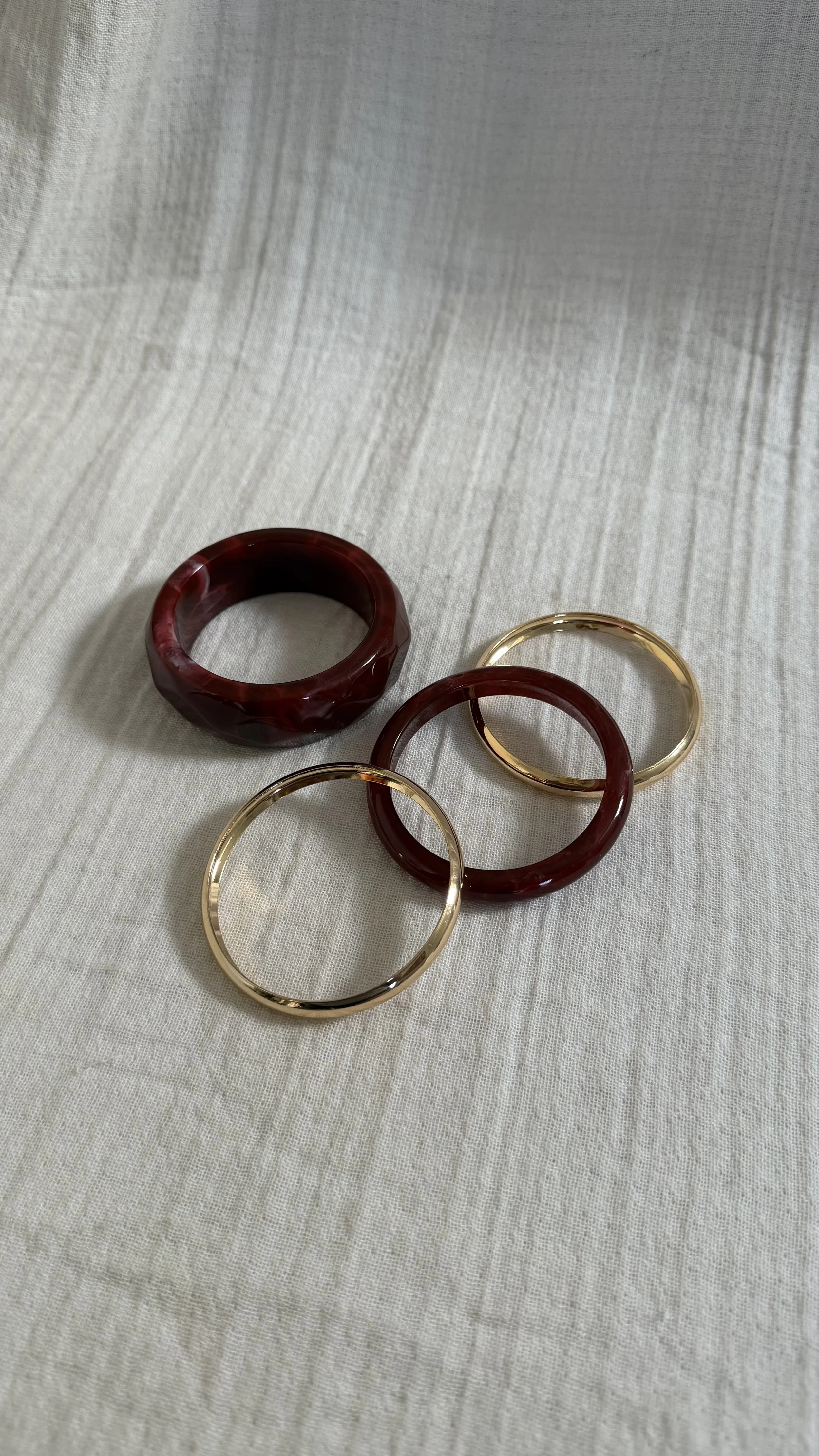 Burgundy Bracelet Set