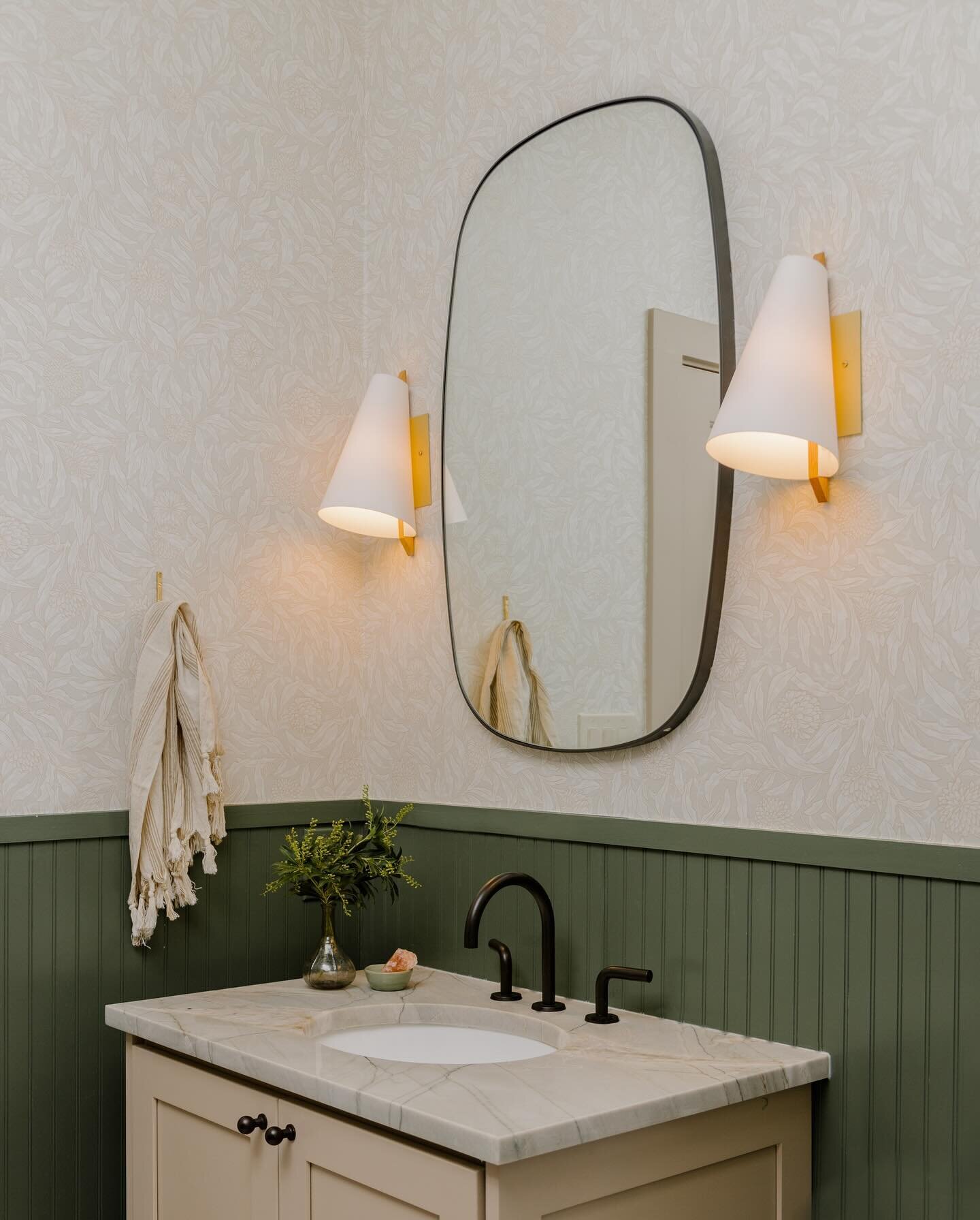 Before and after of this sweet little bathroom we designed for a client last year.