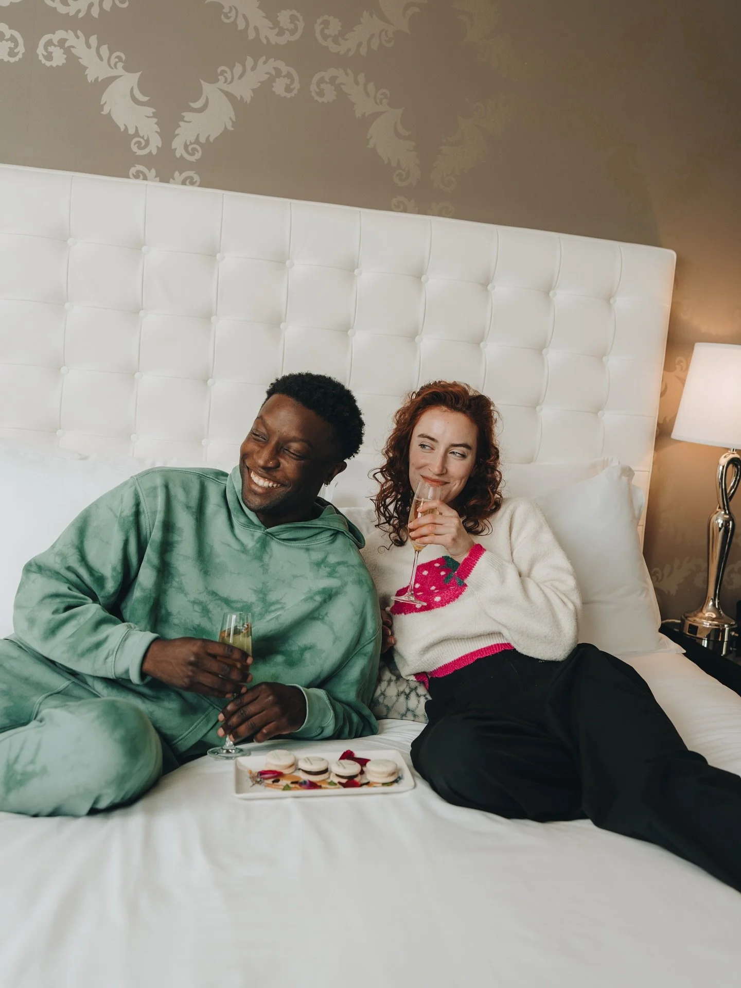 For our work on this shoot with @thenineshotel, we chased the glow &mdash; city lights, plush linens, decadent desserts and that @downtownpdx spark.✨ 

#TheNinesPortland #PortlandLuxuryHotel #DowntownPortlandViews #PortlandHotels #CreativeAgencyLife 