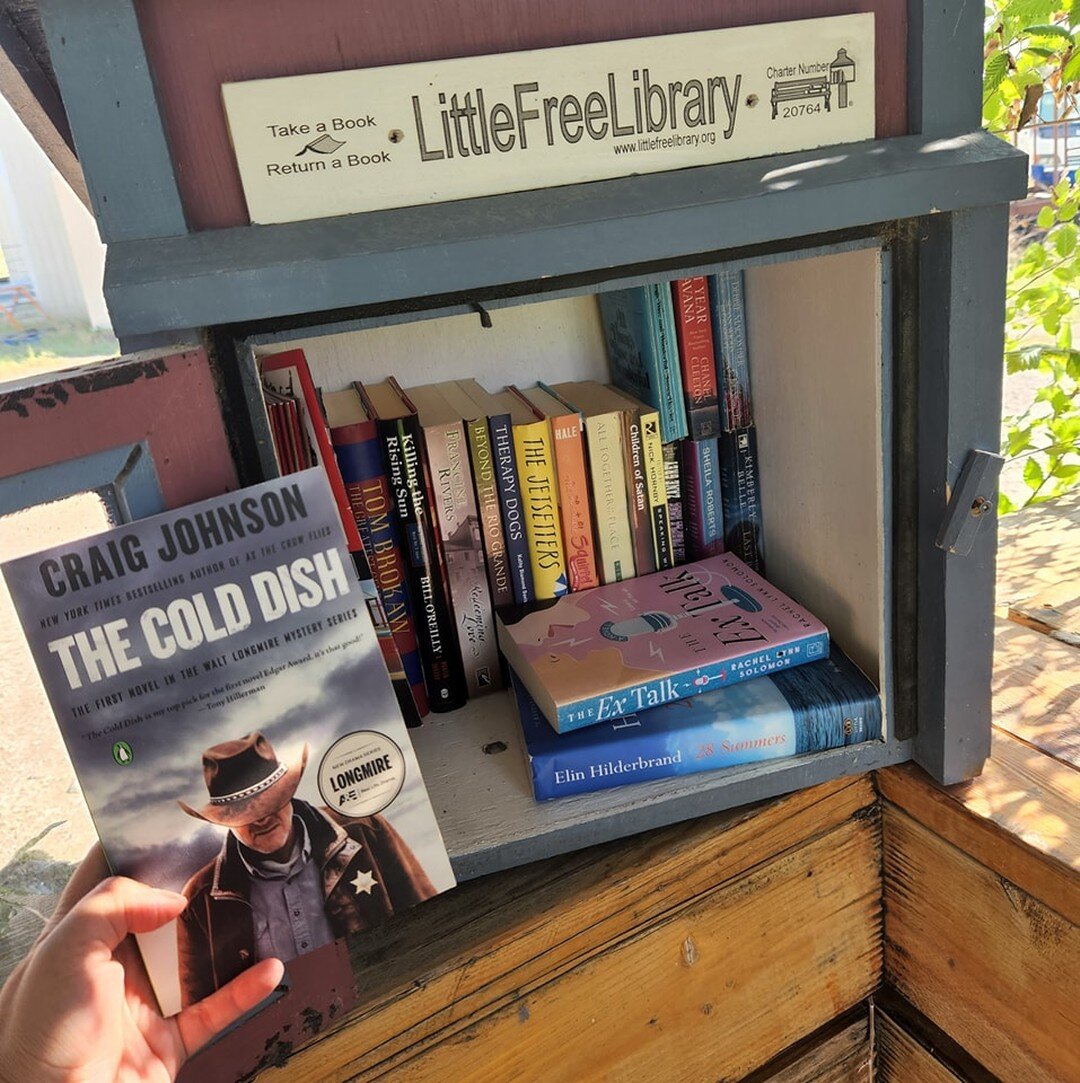 Currently available in the Free Little Library 📚❤️

Did you know Craig Johnson's newest book came out today? 🙌

Second did you know... Did you know Craig Johnson eats at the BP and even included a shout out in one of his recent Longmire novels? 😊