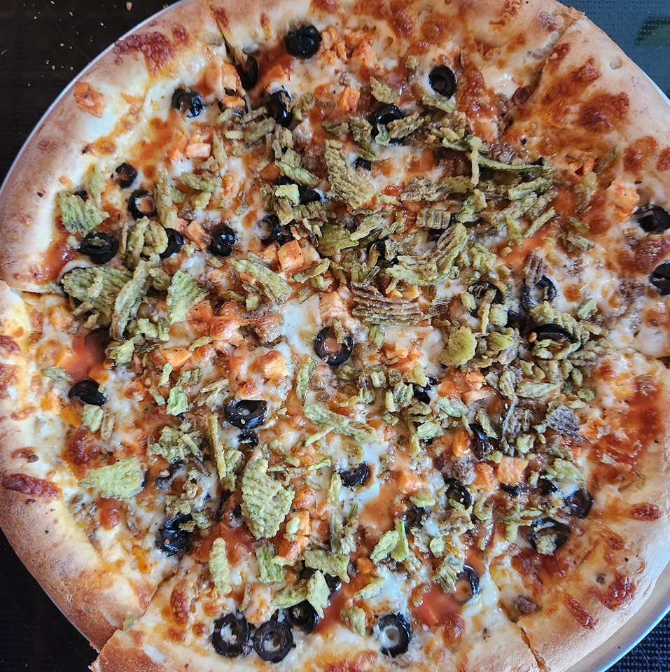 Last chance to grab this week's pizza special the Flying Ninja: Buffalo chicken, sausage, black olives and crispy jalapenos on garlic olive oil.

We will be closed tomorrow, Sunday, April 28th.