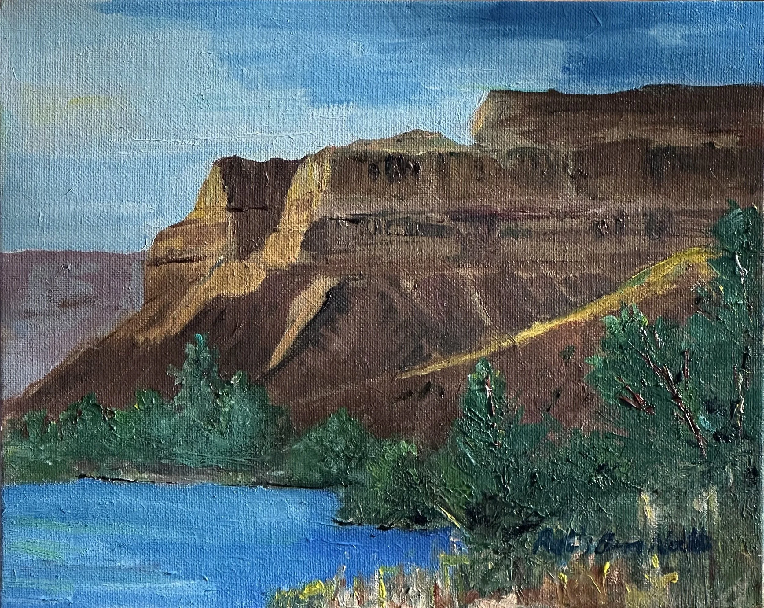 Another Kind of Library - Book Cliffs, 8x10, Oil on Canvas Panel, Unframed