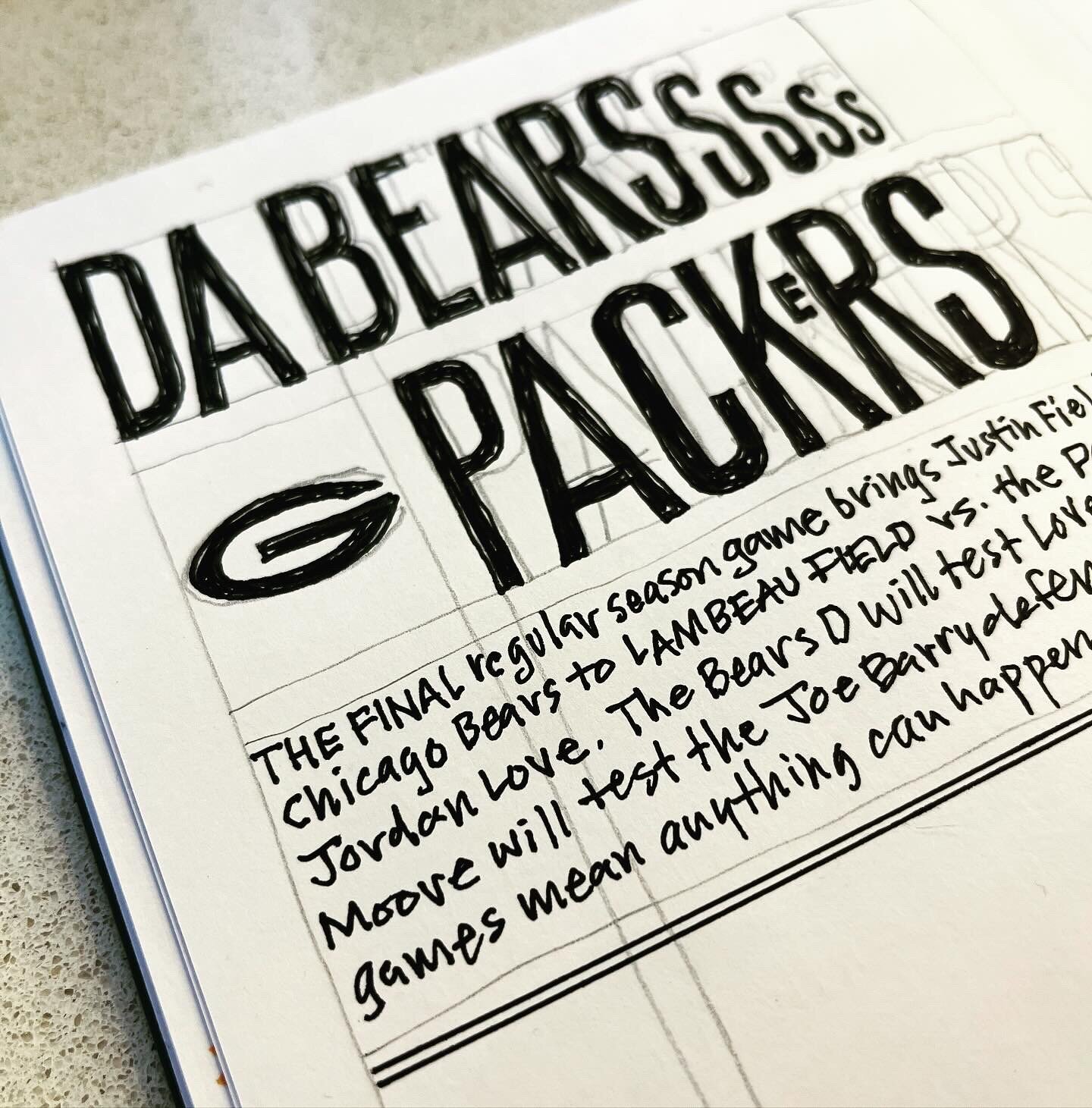 Sketchnote: Bears at Packers 2023