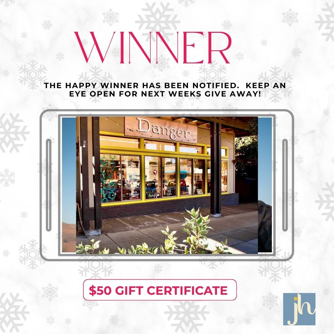 We have a winner!  The $50 gift Certificate to Danger has been won!  Watch out for next weeks $50 giveaway! #shoplocal #shoplocalbainbridgeisland #dangerbainbridge
