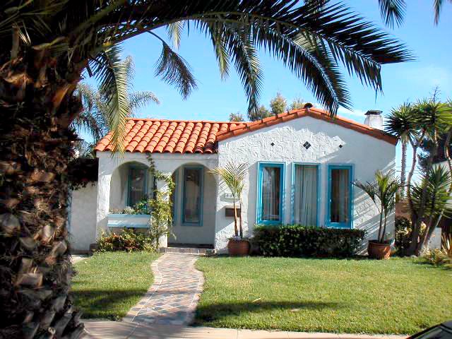 Red tile roof covering