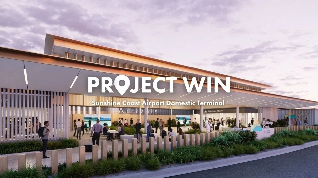 PROJECT TAKEOFF | We’re thrilled to share we’ll be delivering the new Sunshine Coast Airport Domestic Terminal redevelopment, designed by Populous. 

Stage one is underway, with a new baggage handling facility due in early 2026 and the full terminal 