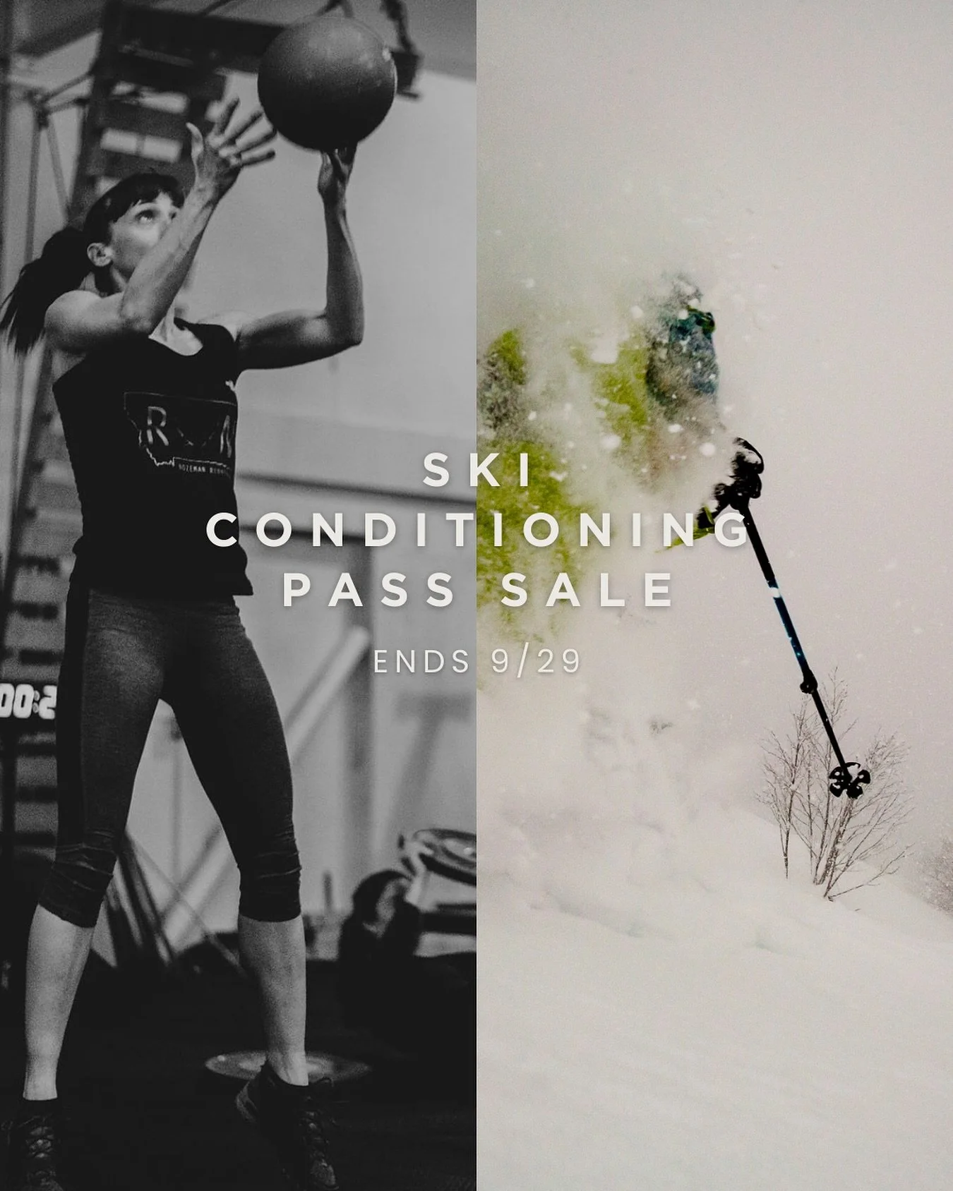 Only a few days left in our annual ski conditioning pass sale! 🎉

12-Week Ski Conditioning Pass Sale

Classes start 9/20 and end 12/23.*
Includes 24 punches. Plus a free bonus class!
Take class 2x a week.

$378
SAVE $42 WITH THE PASS + A GET A FREE 