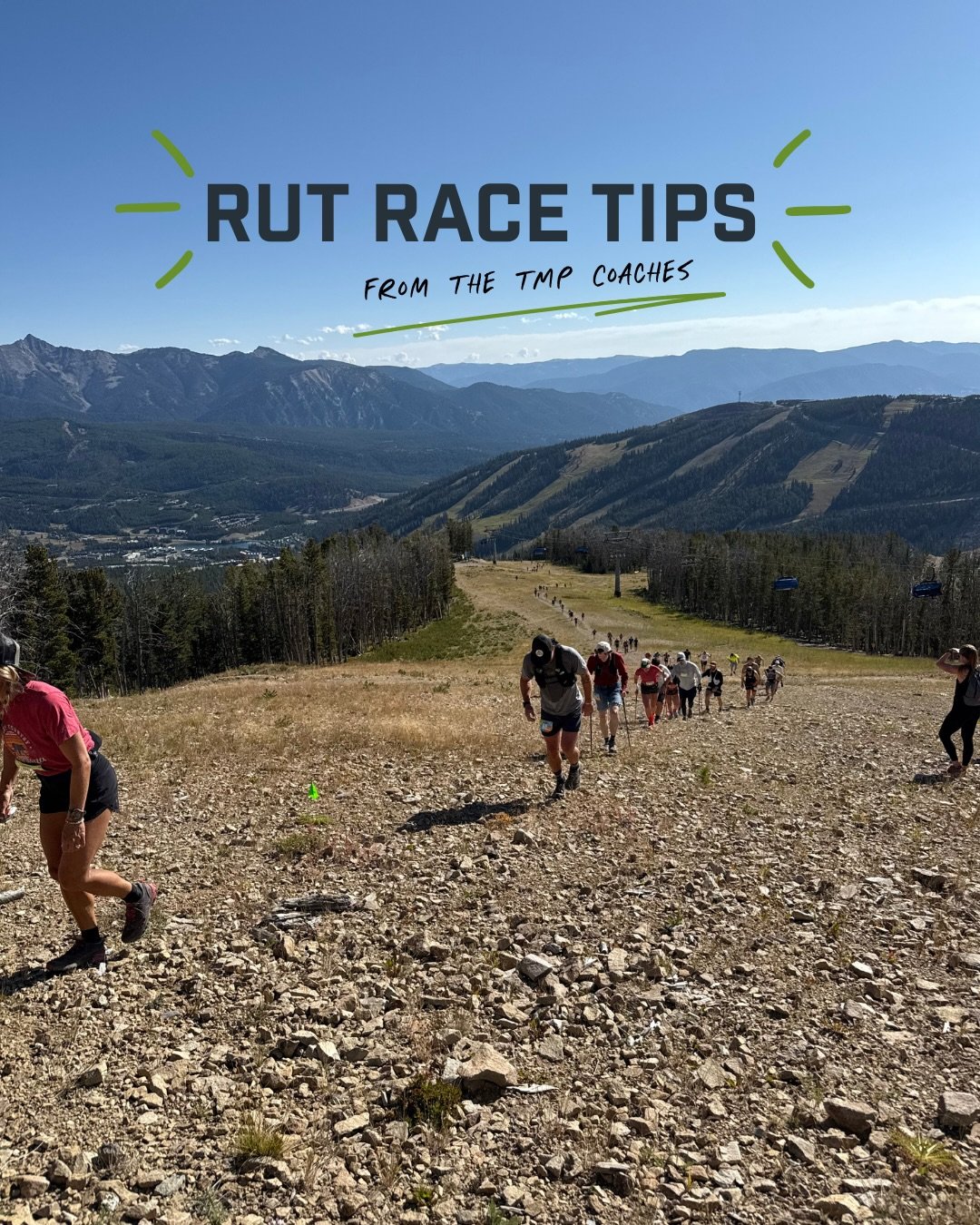 Rut week is here! 🏃

Whether you&rsquo;re lining up for your first Rut race or coming back for another round, your TMP coaches have a few tips to help you make the most of race day.

Good luck to everyone racing this weekend! We&rsquo;ll be cheering