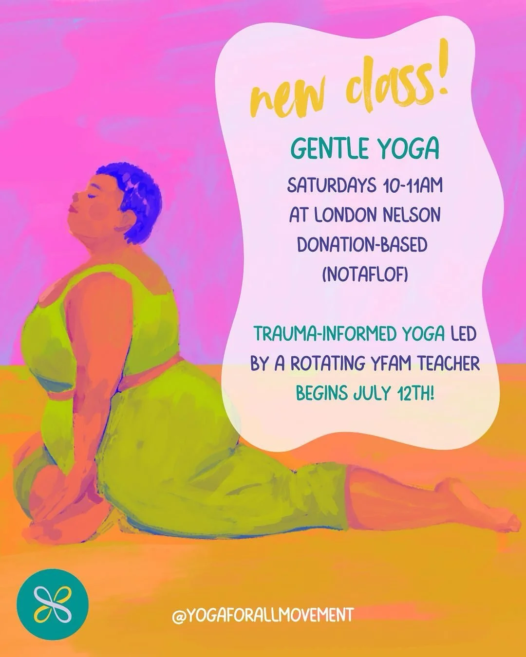 📣 EXCITING NEWS: We have a new community class starting THIS SATURDAY, 7/12 at @londonnelsoncenter!

All our community classes are trauma-informed and donation-based (#notaflof - no one turned away for lack of funds). This class will feature a diffe