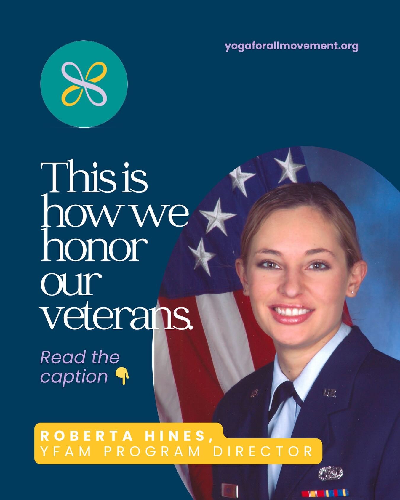In honor of Veteran&rsquo;s Day, we recognize Bobi, who, in addition to being an amazing yoga teacher (catch her Friday mornings at @londonnelsoncenter!) and our Program Director, is a decorated veteran that now devotes her time to mitigating the imp