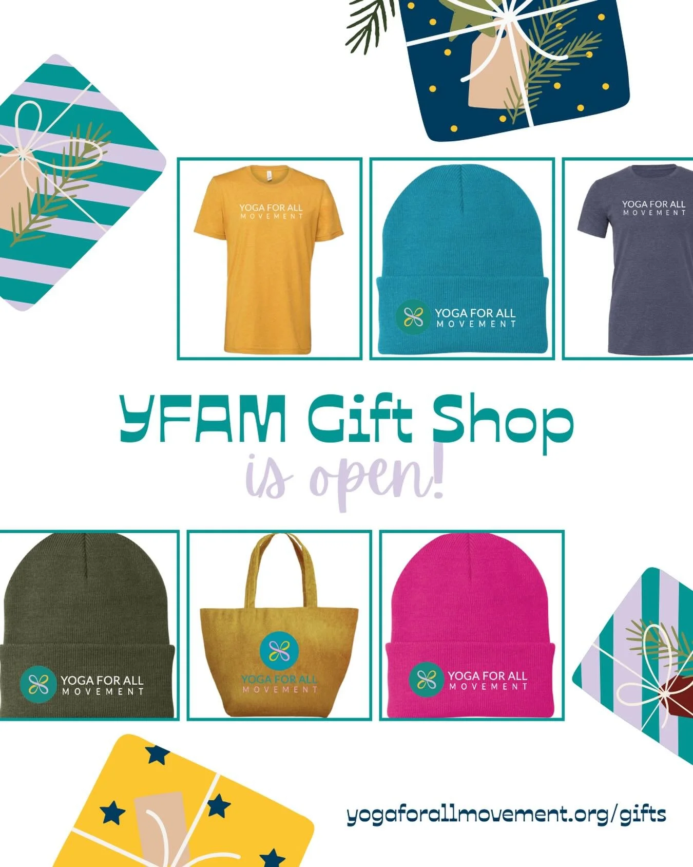This #GivingTuesday and season, we ask you to consider supporting YFAM by: 

💝 Shopping for our gifts that give back &mdash; our limited-edition merchandise is now available to purchase on our website! Proceeds help sustain our programming to make y