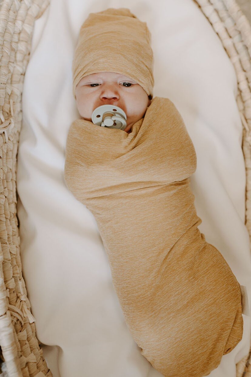 Mustard - Swaddle Sack w/ Slouch Hat