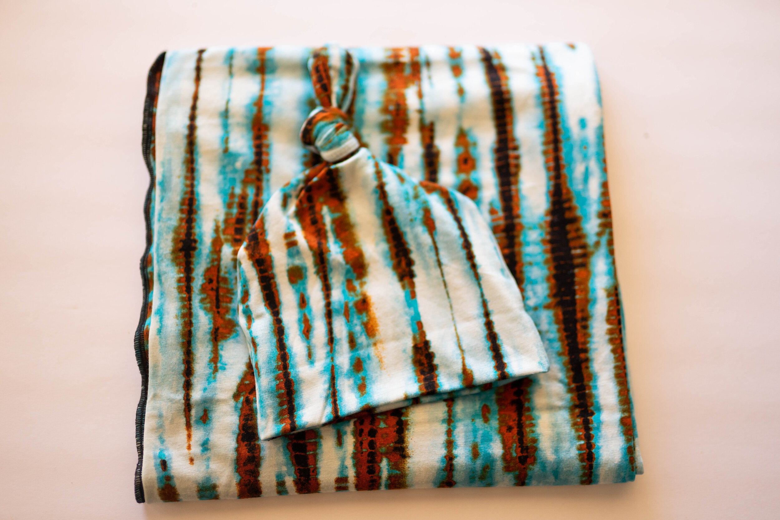 Rusty Blue Swaddle w/ Hat