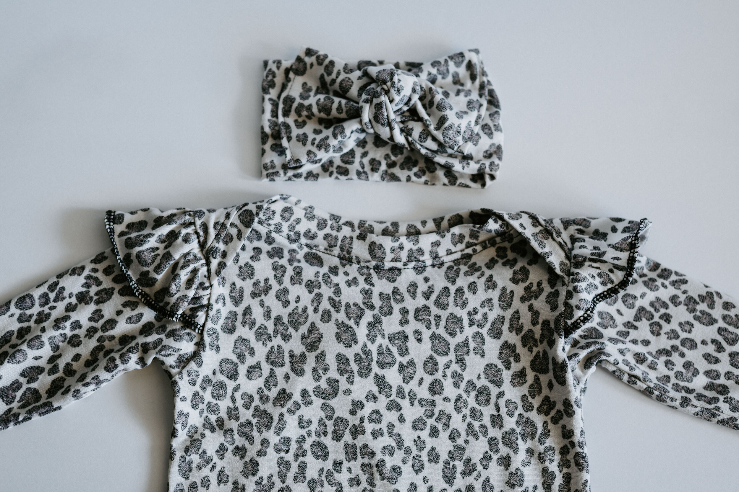 Grey Cheetah Knotted Gown (Bow not included)