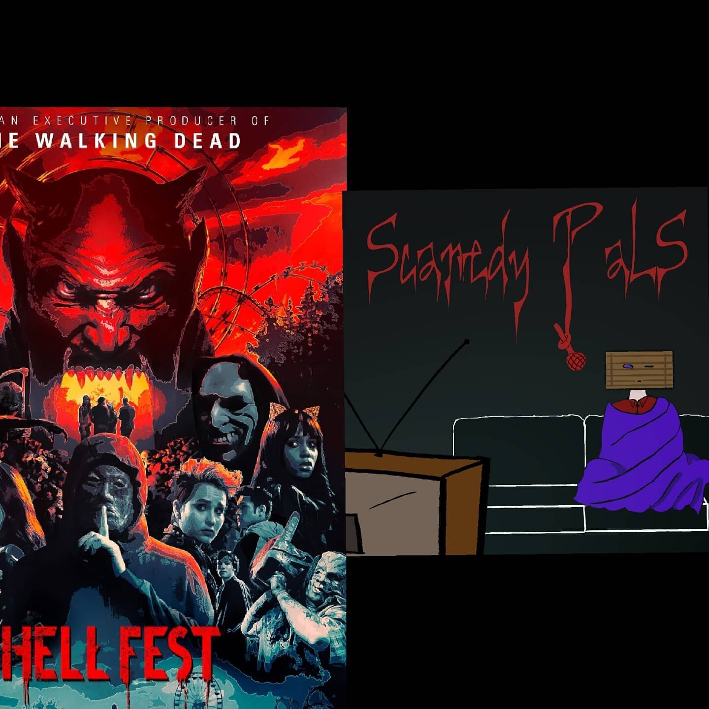 Scaredy Pals where I watch a horror movie and commentate over it is finally up! For the first episode I went with Hell Fest, so if you can, load up the movie, find Scaredy Pals wherever you find podcasts, or https://www.goosegangstudios.com/scaredy-p