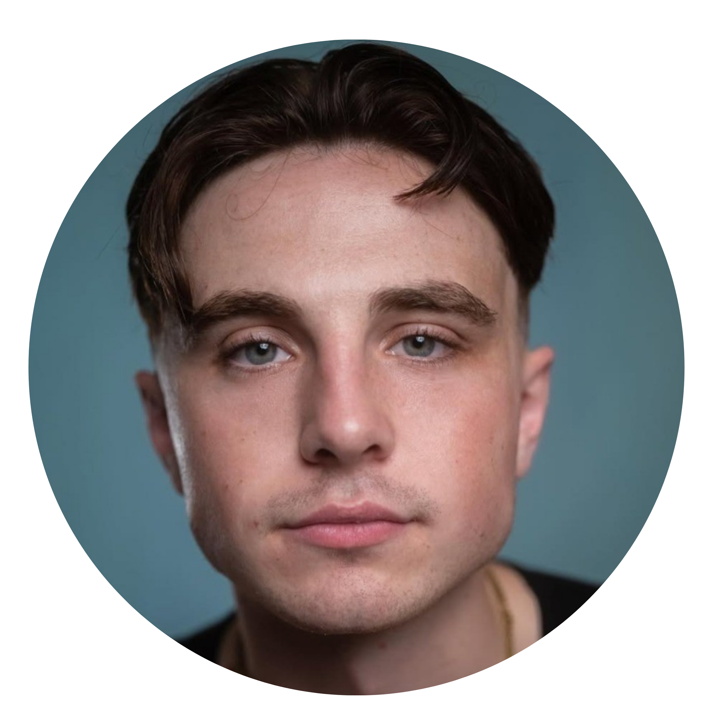 Woman with blonde hair and nose ring smiling indoors