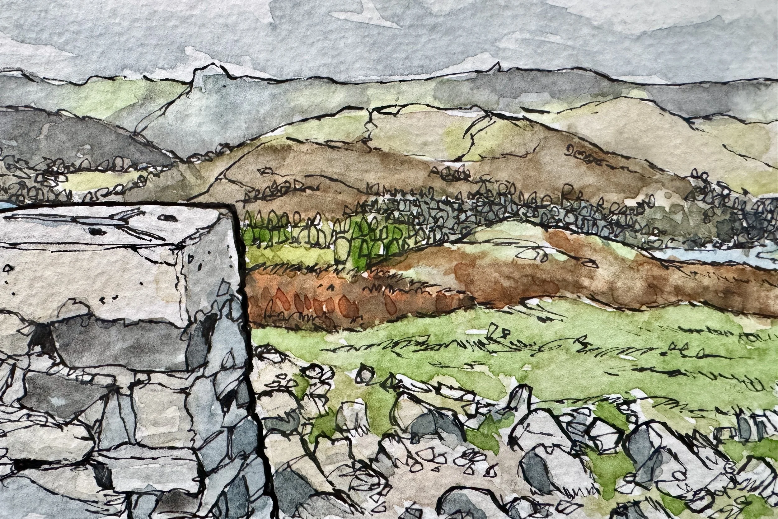 Loughrigg Fell_Pen & Watercolour
