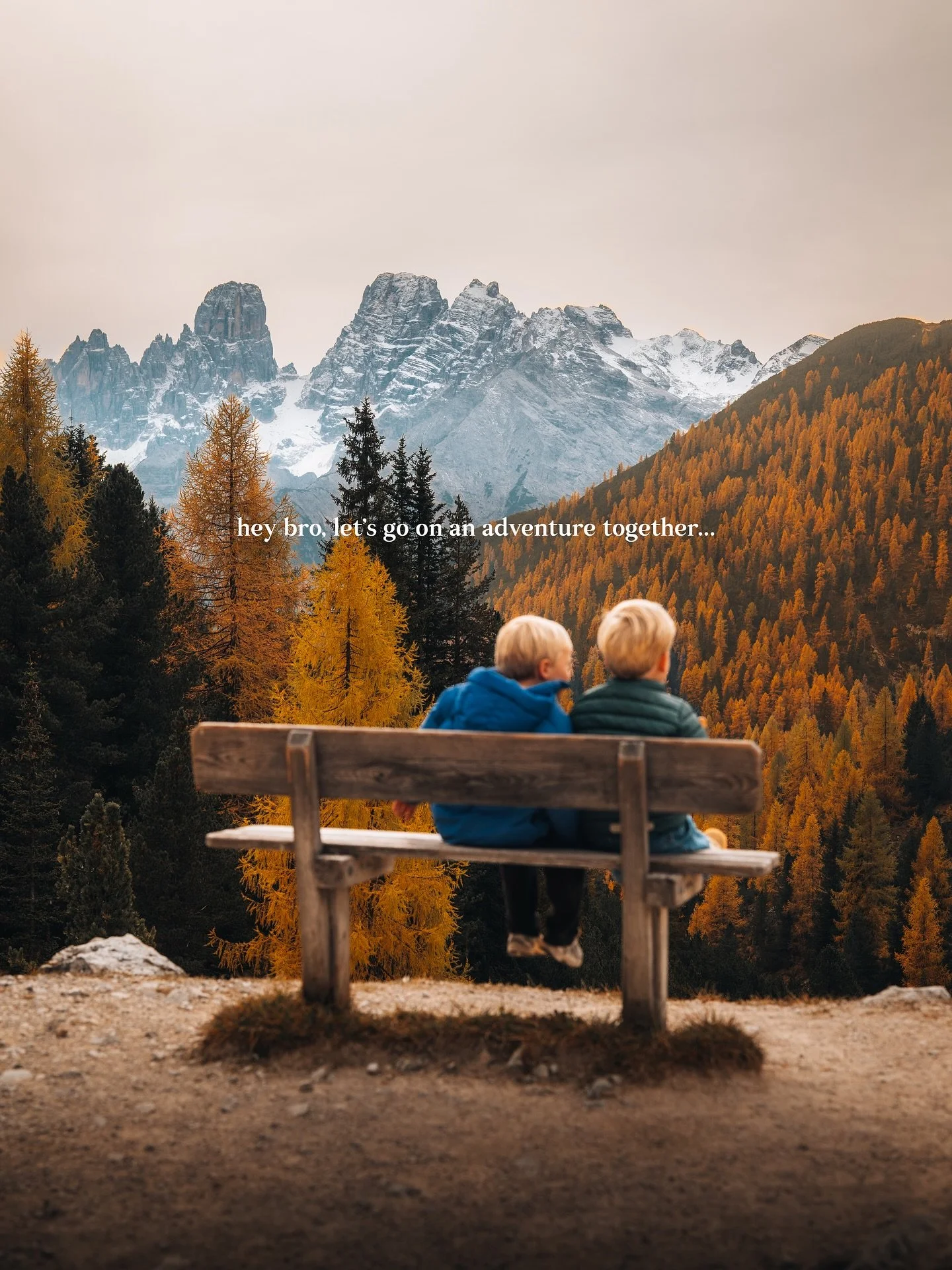 Hey bro, let&rsquo;s go on an adventure together&hellip;
This weekend they turn 6 and 3, two little explorers with endless curiosity and imagination. Watching them grow side by side is my favorite journey of all ❤️

#dolomites #dadlife #photography #