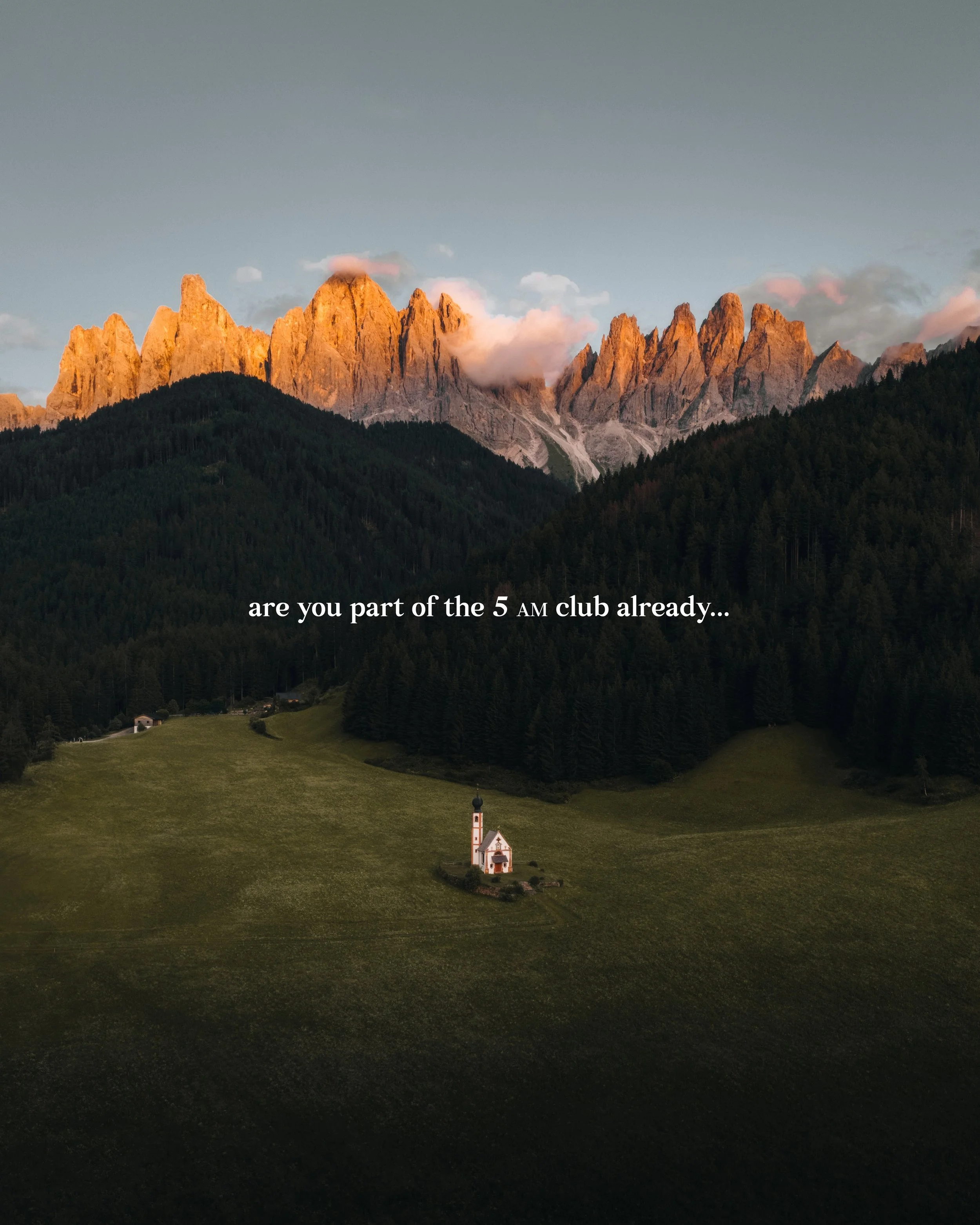 I&rsquo;m honestly not a morning person at all 😅
But setting an alarm at 5 AM in the Dolomites is always worth it.

The quiet trails, empty spots and soft morning light make the whole experience feel completely different. And once I&rsquo;m there, I