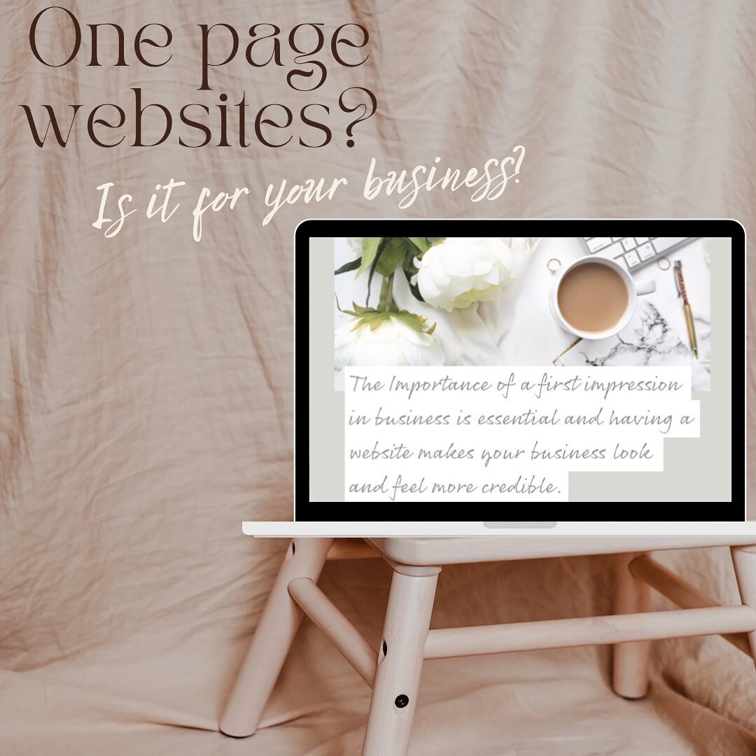 Is a one page website suitable for your business?

A one page website could be the answer to branch out from just social media and have your business represented in one place and feel more credible at a affordable price.

You could add all the inform