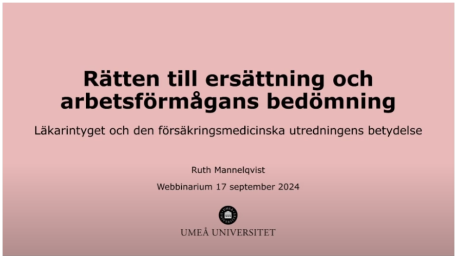 Nu kan du se det inspelade seminariet med Ruth Mannelqvist från den 17 september.
