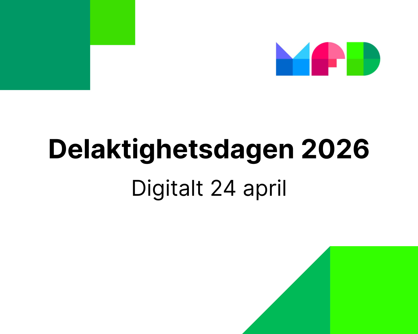 Delaktighetsdagen 2026 - MFD - 24/4 kl. 9.00-14.00