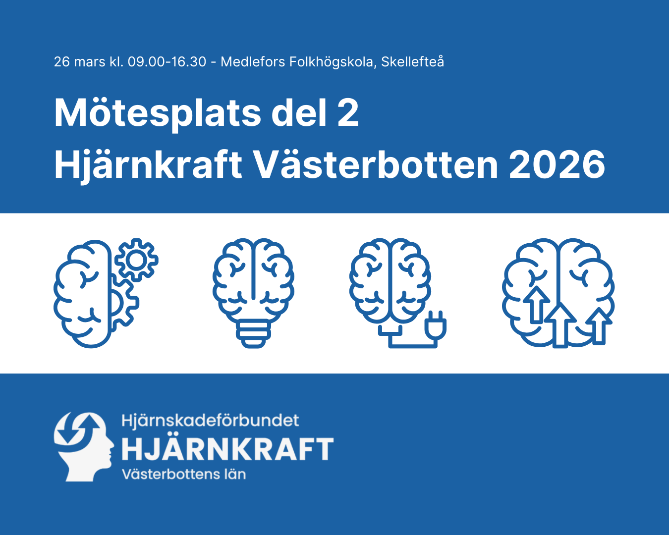 Inbjudan till: Mötesplats del 2 Hjärnkraft Västerbotten 26 mars 2026