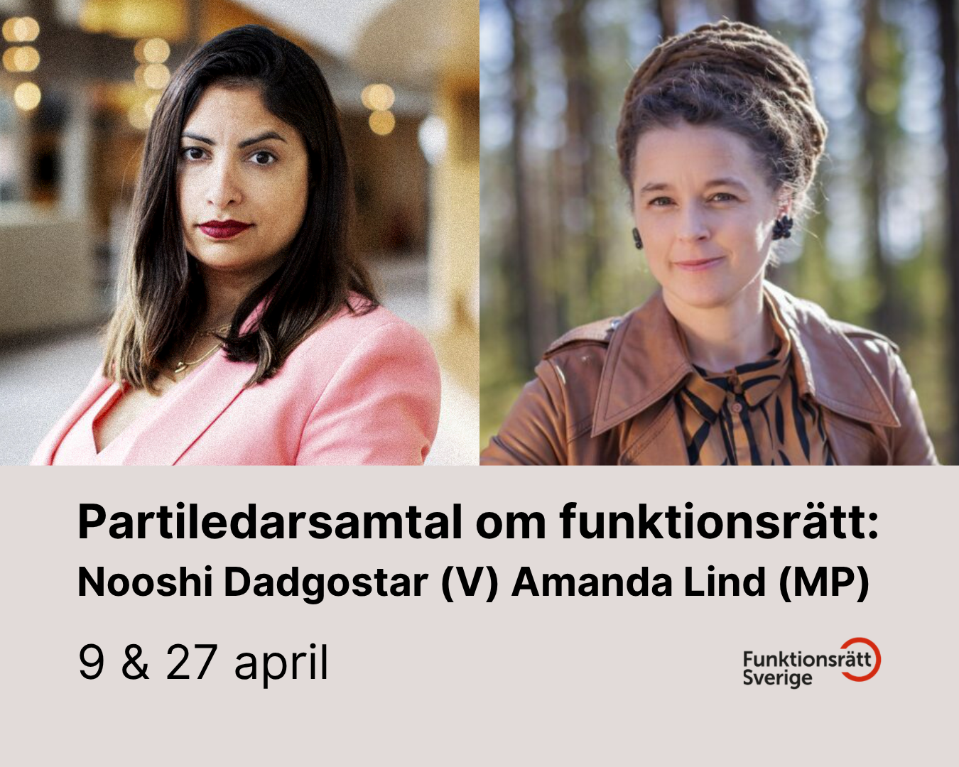 Partiledarsamtal om funktionsratt - Funktionsrätt Sverige