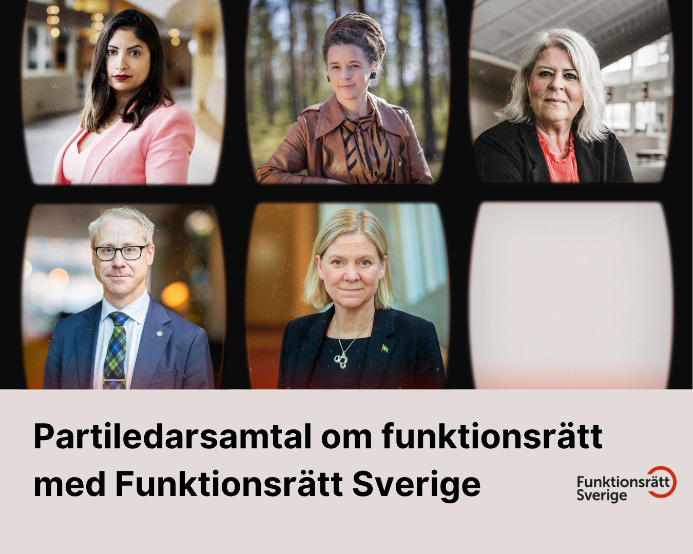 Partiledarsamtal om funktionsratt - Funktionsrätt Sverige