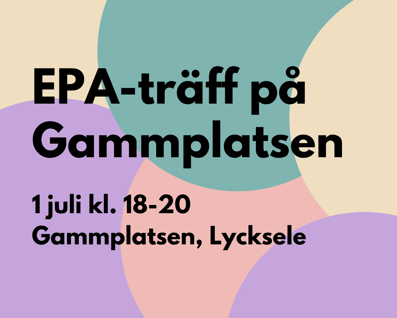 Träffa EPA-ungdomar i Lycksele -  1/7 kl. 18.00 - 20.00