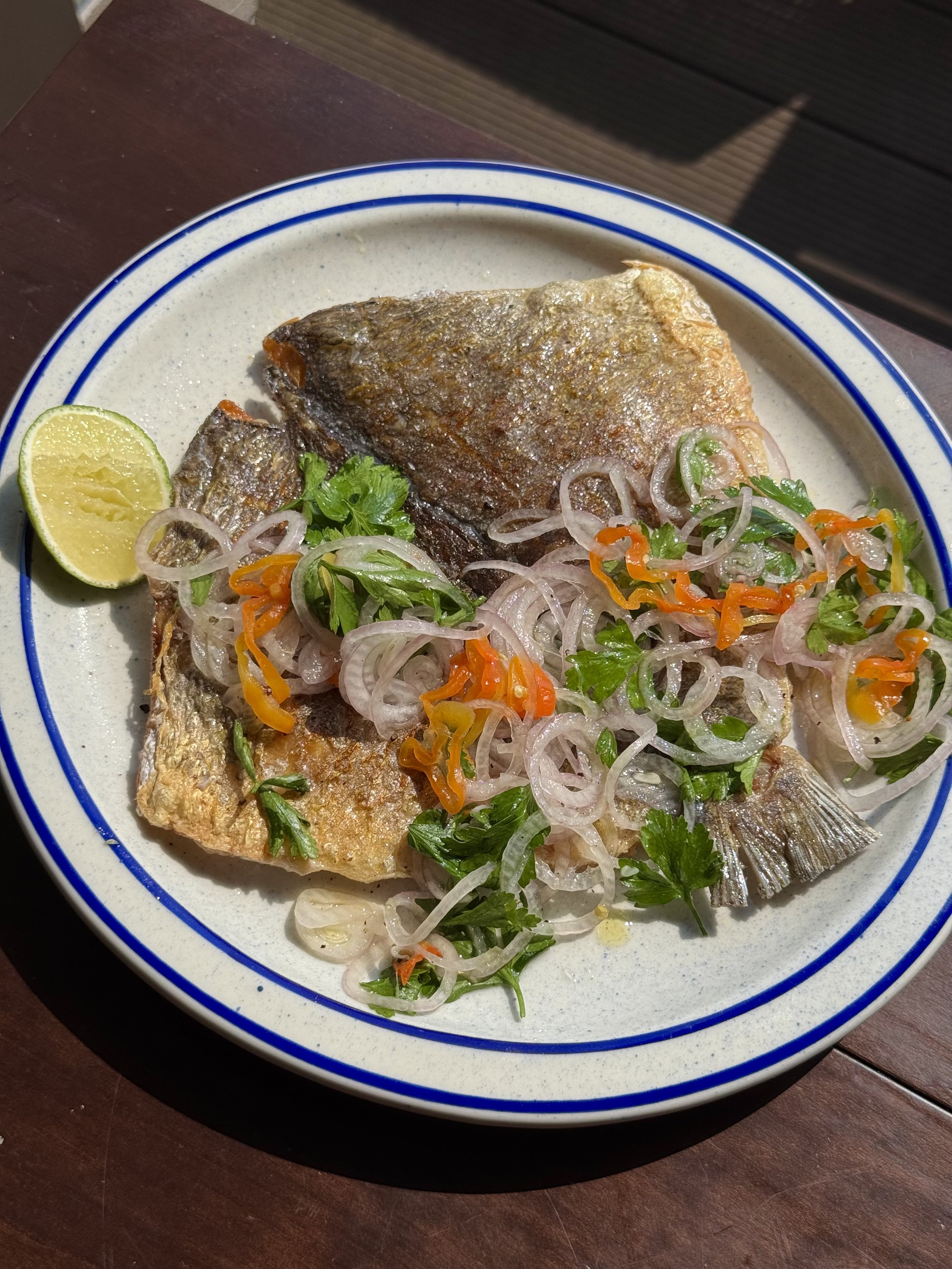 Coconut Fried Fish with Lasos Zonyon