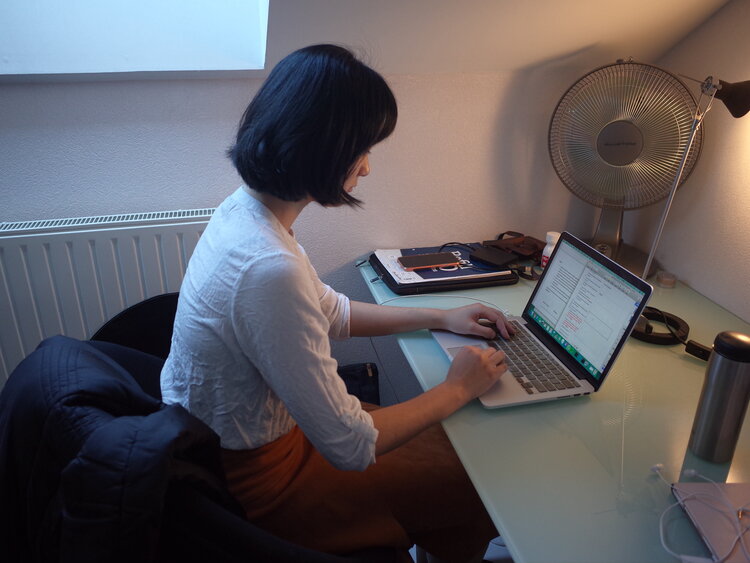 Kiva working from home during Covid-19 pandemic. (Copyright: Kiva Sun)