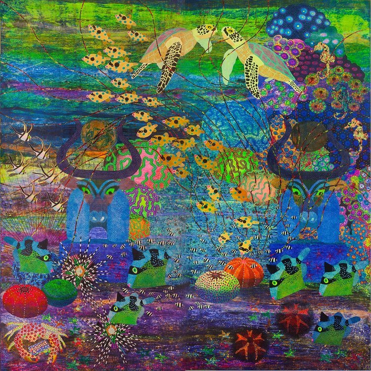 Sunken Bulls of Dwarka 152 x 512 cm - 2 Panels