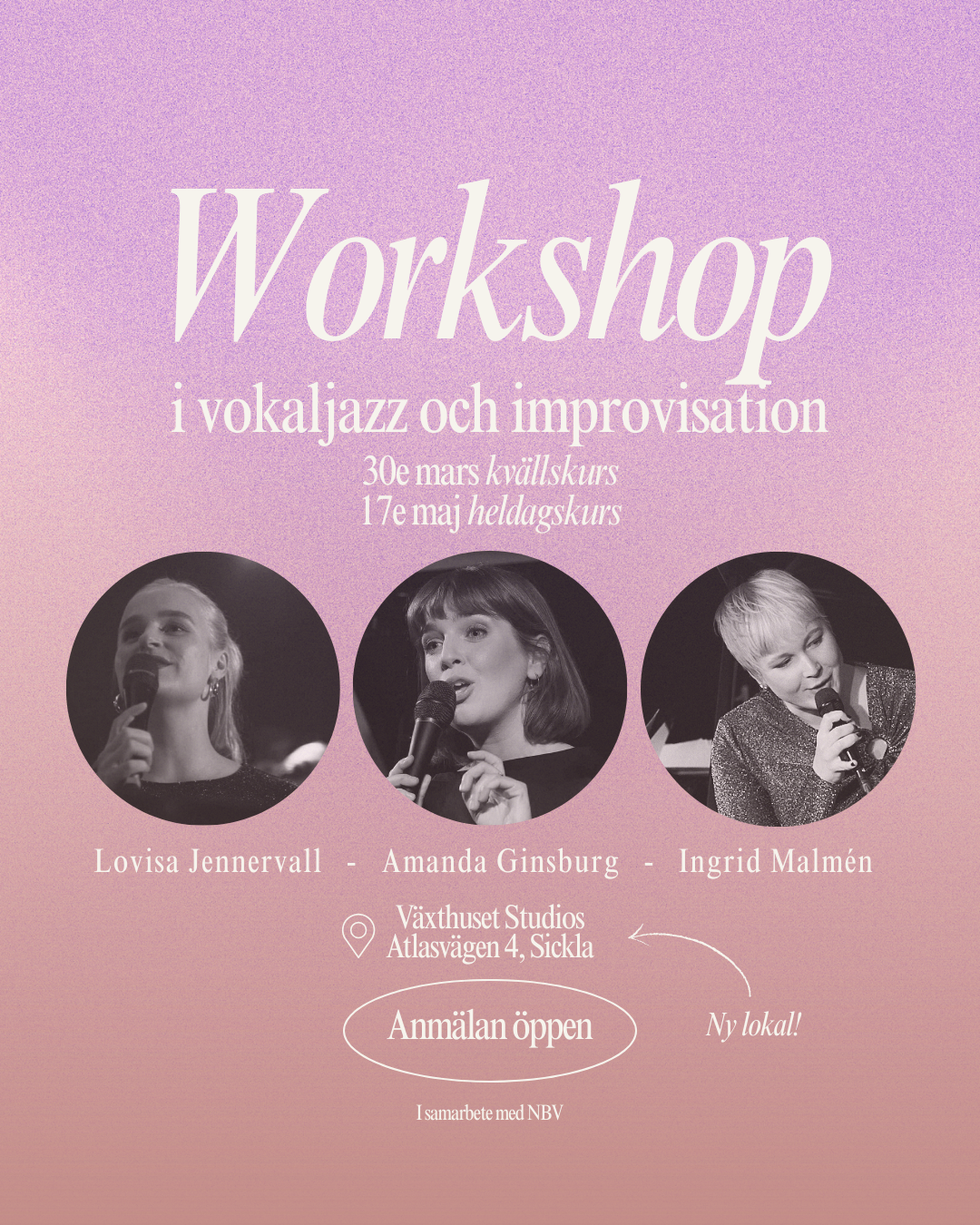Kvällsworkshop i vokaljazz och improvisation 