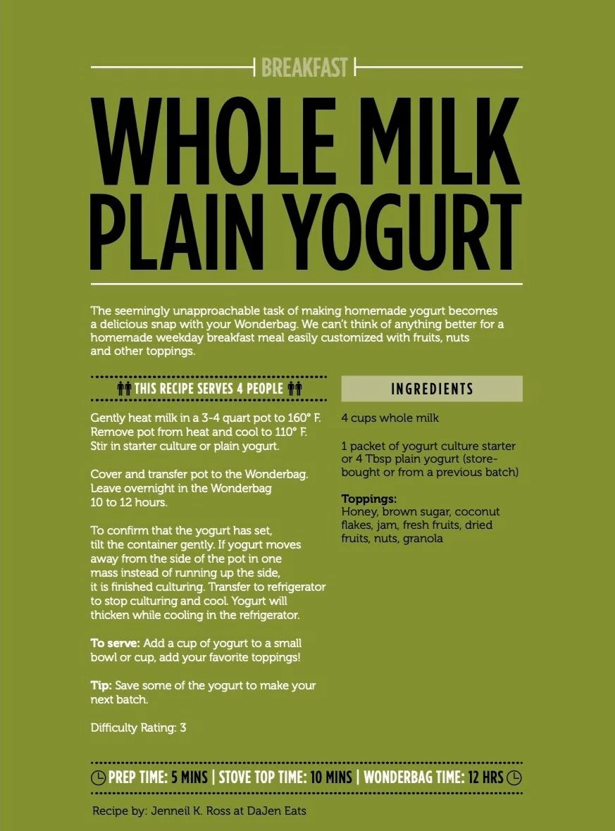 Whole Milk Plain Yogurt —