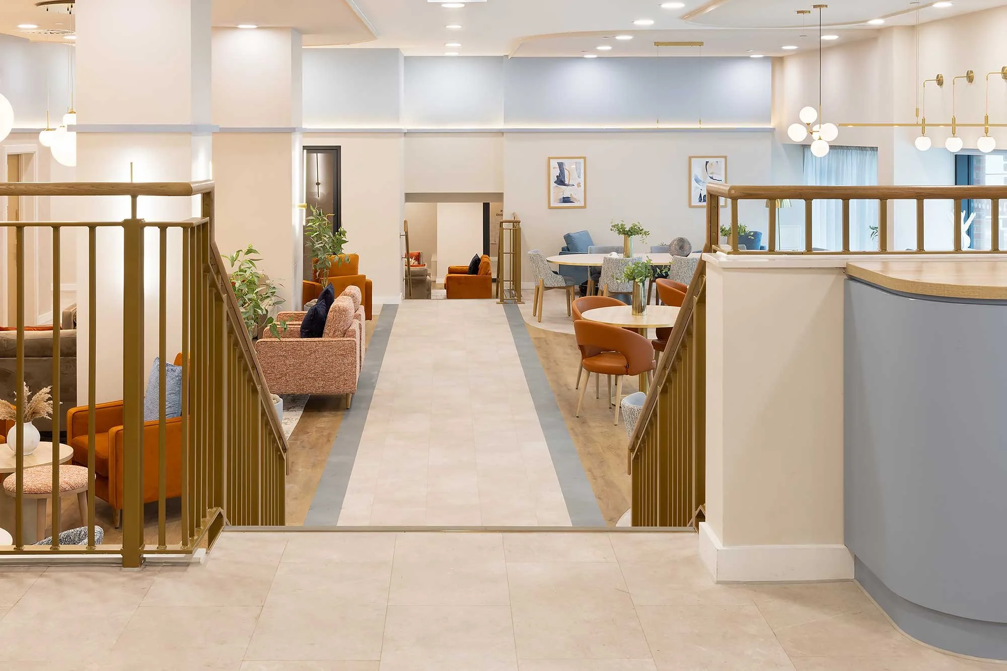 Paradise View, Birmingham - student amenity - stairway to breakout interior design by 74 Interiors and Architecture