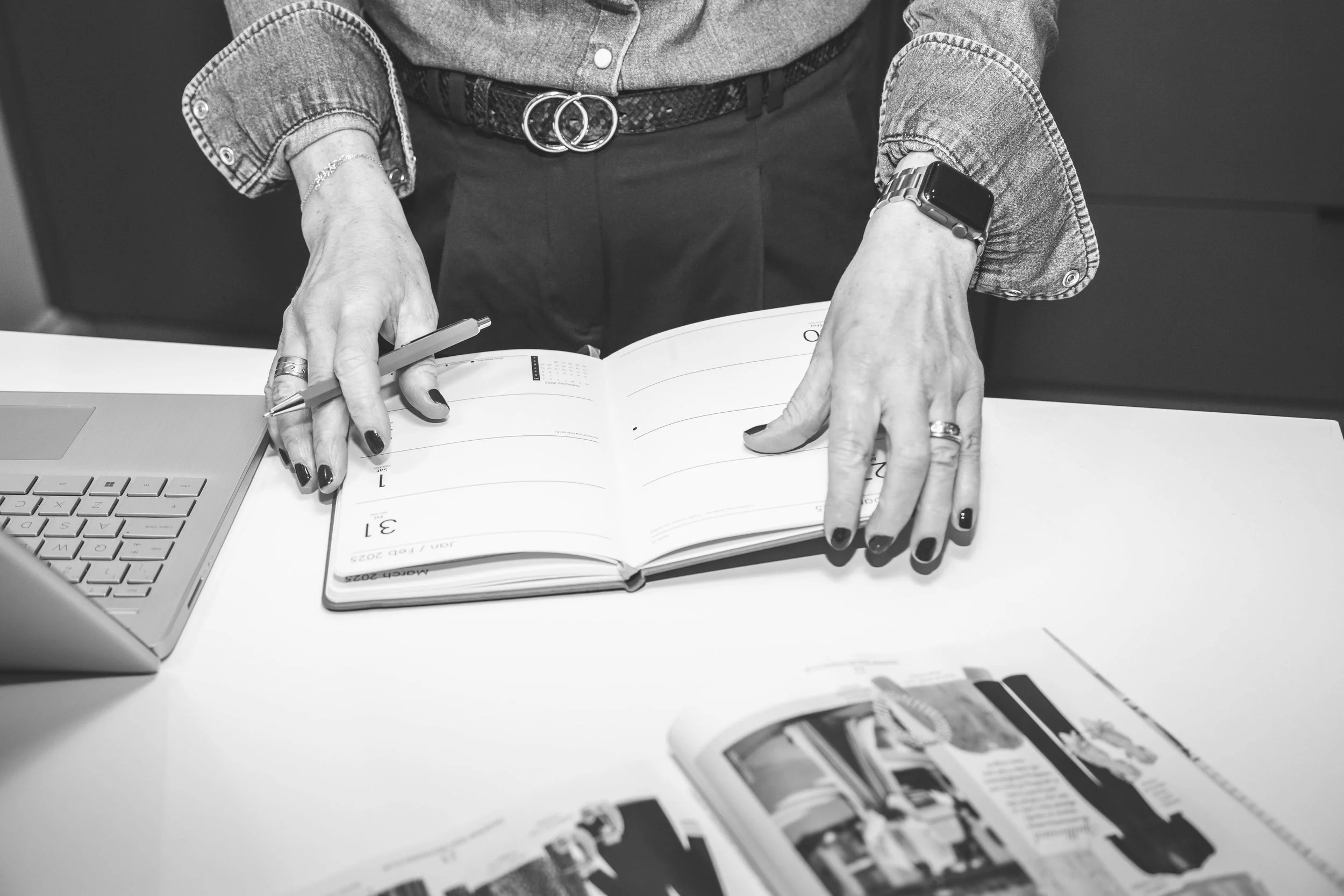 Looking at style images and planning for a client session