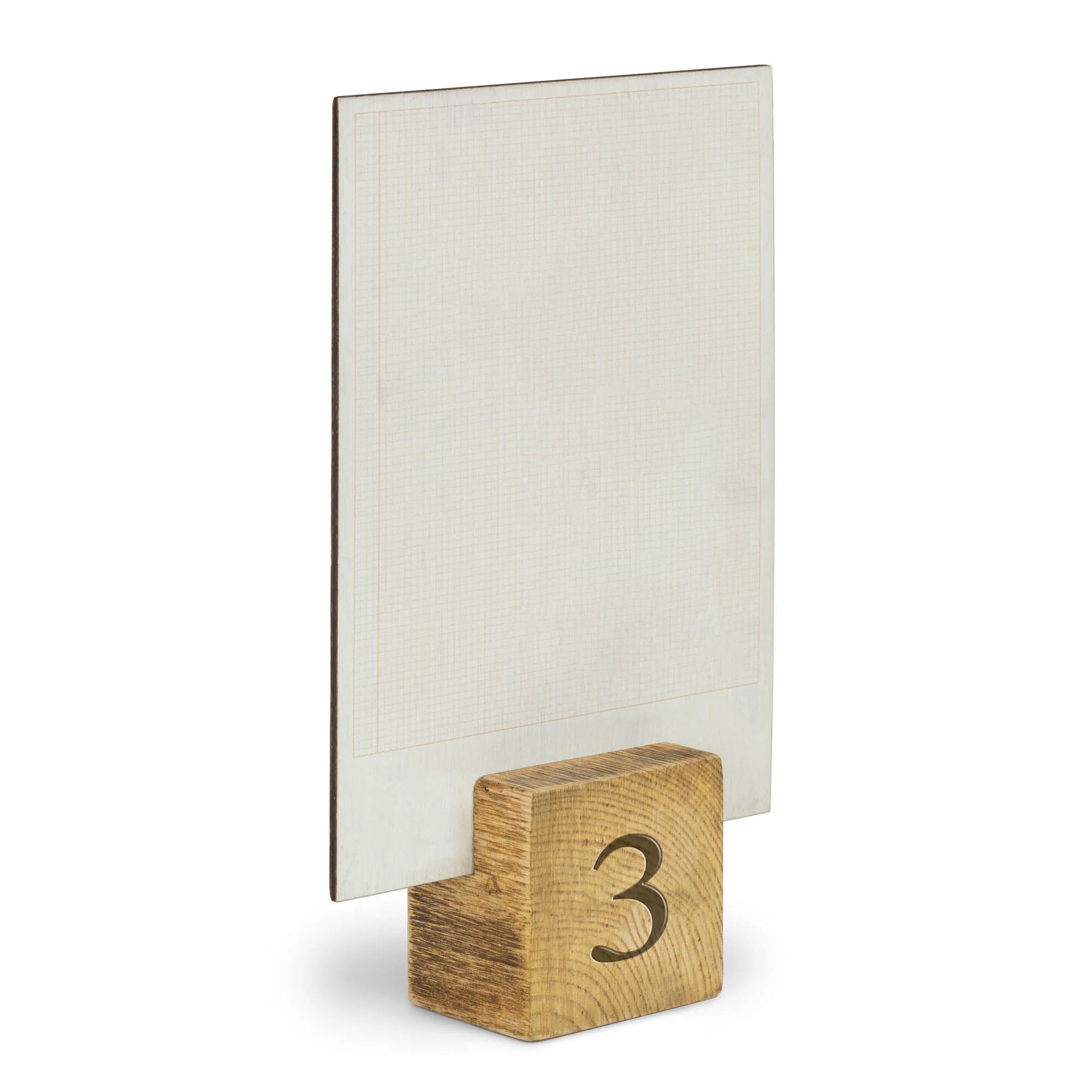 Wooden Menu Holder Table Number Blocks (Pack of 10)