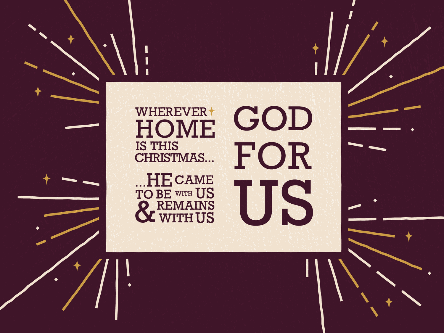 Christmas 2020 - God For Us episode artwork