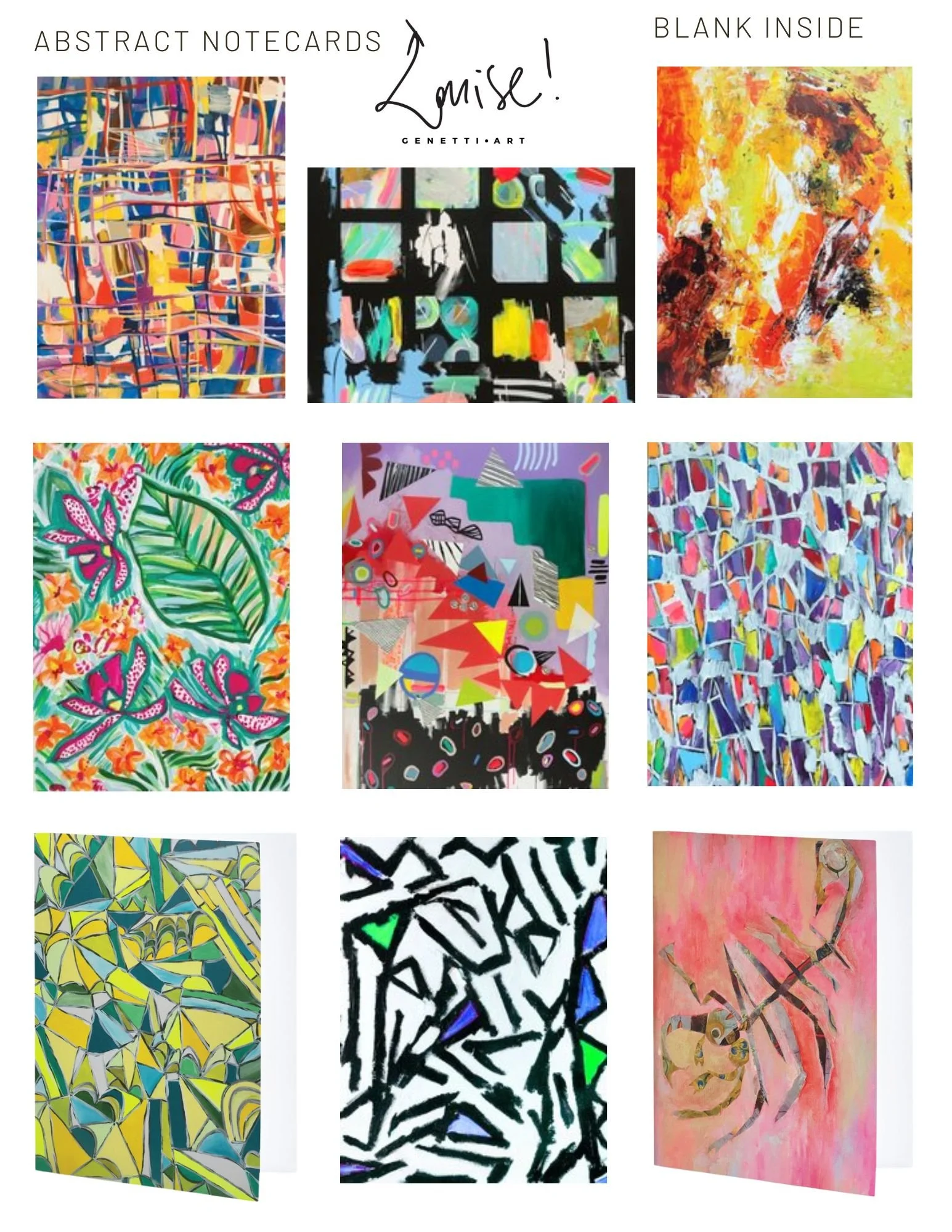 sample of cards found in abstract boxes--none are guaranteed but any of these are possible