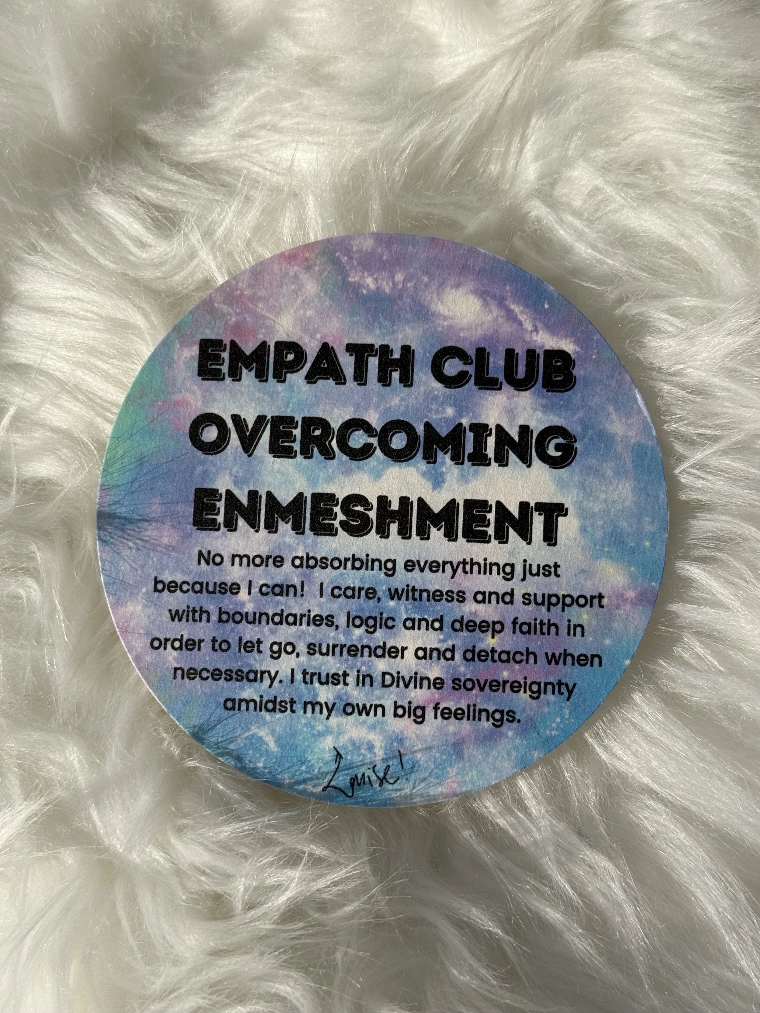 OT-EMP |  3.7" x 3.7" Coaster For Empaths-Virgo/Pisces axis  |  Wholesale: $1.75 ; MSRP: $3.50  | Case 5