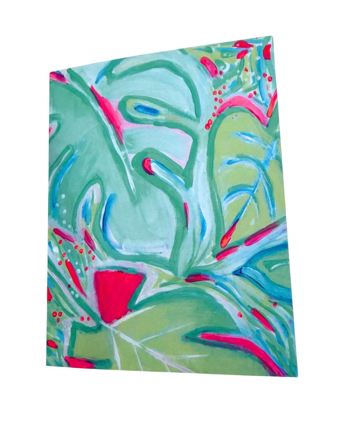 **ENC-LF (Single blank notecard)  | Embellished with neon paint and glitter | 4.21" x 5.47" | Wholesale: $3; MSRP: $6 | Case Size: 6 per design
