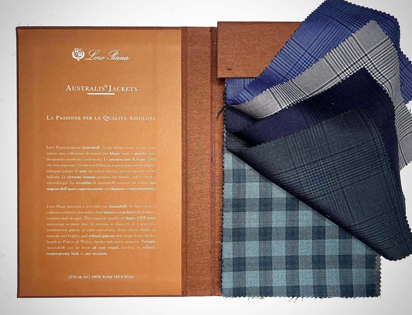 La Passione Per La Qualit&agrave; Assoluta

&ldquo;The Passion for Absolute Quality&rdquo;

@loropianafabrics new take on its latest icon, Australis. A gorgeous collection of fabrics for solid color blazers, and jackets with modern, sophisticated des