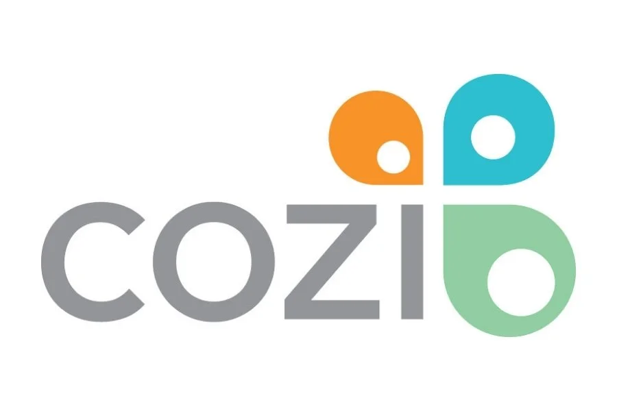 Cozi logo featuring colorful family-inspired icon elements beside the organization name, representing a family calendar and organization tool.