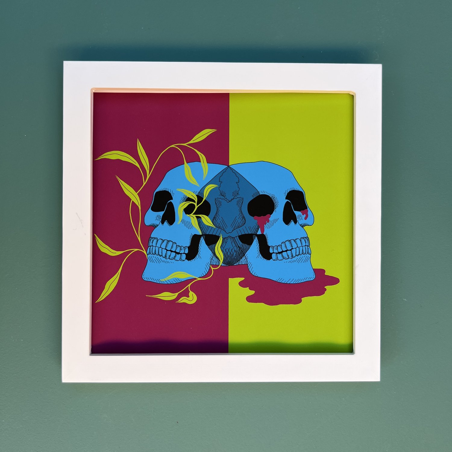 Scissors Skull print art Heads print art at