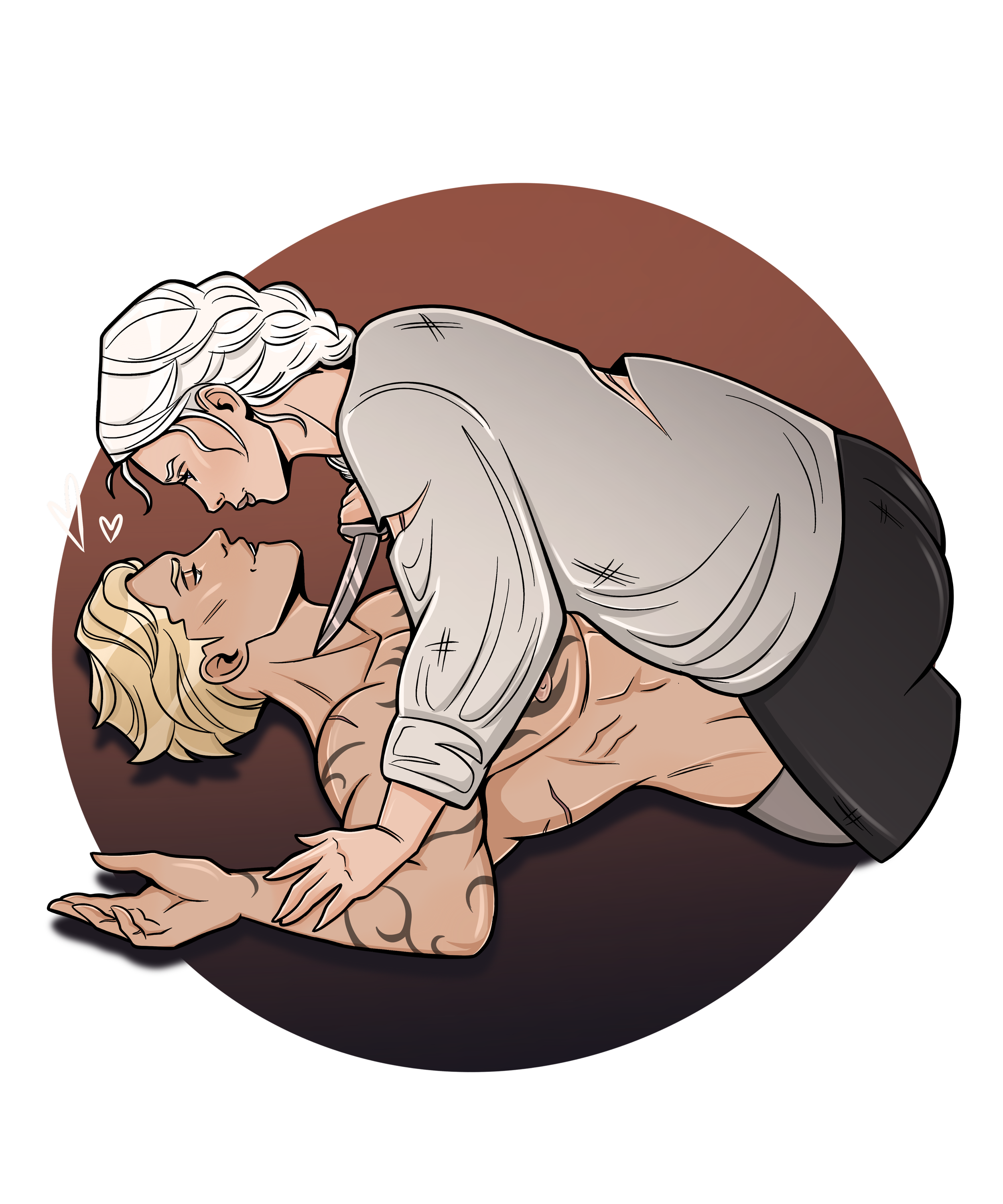 Cason and Brela dagger art by bookishaveril