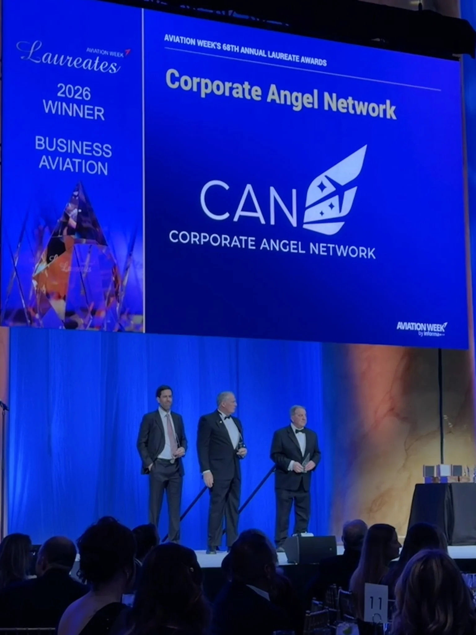 Corporate Angel Network Honored with Aviation Week Network’s Laureate Award
