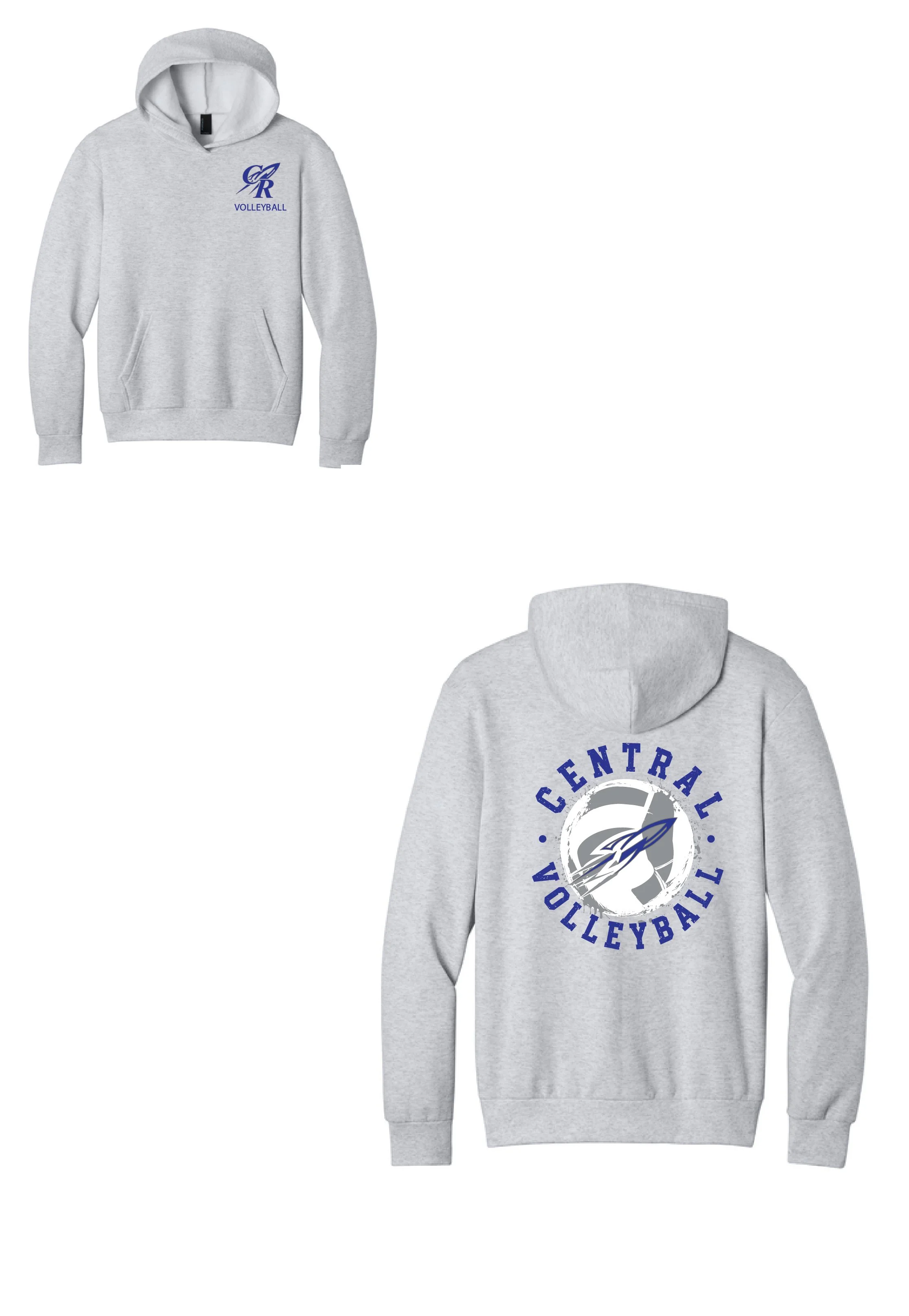 CHS VB GRAY HOOD Front/Back