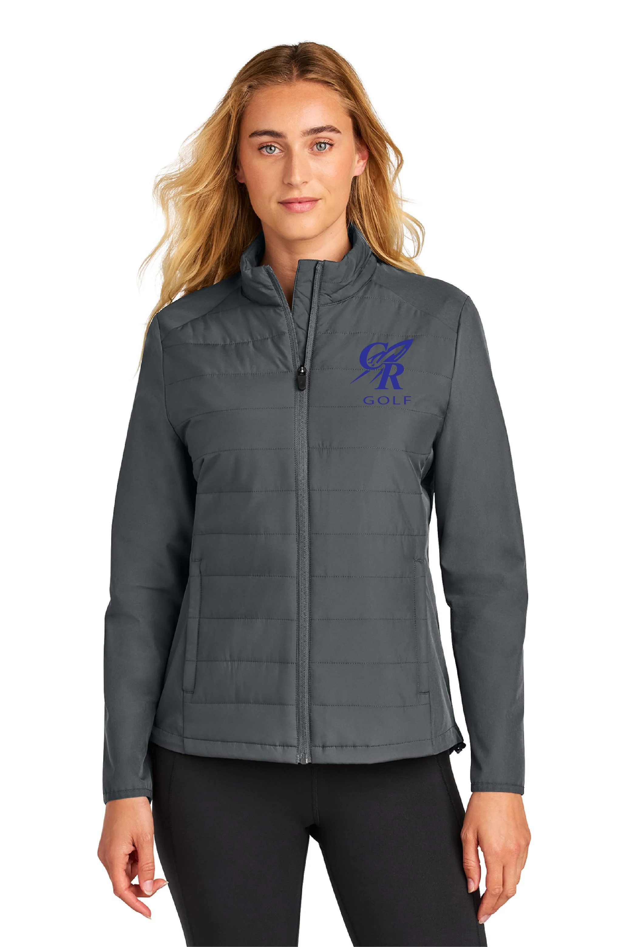 chs golf ladies sport tek jacket gray.jpg