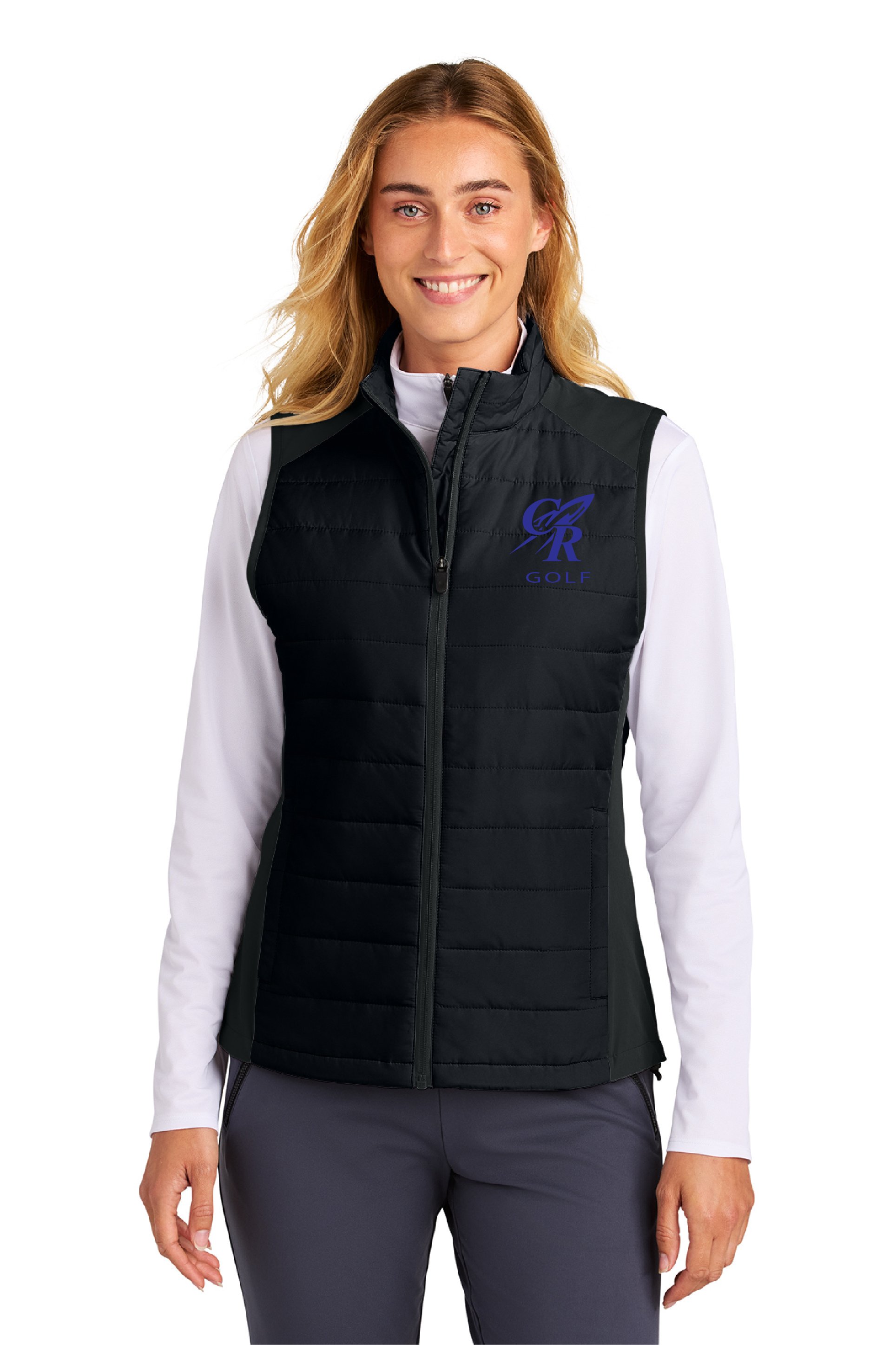 chs golf ladies hybrid vest black.jpg